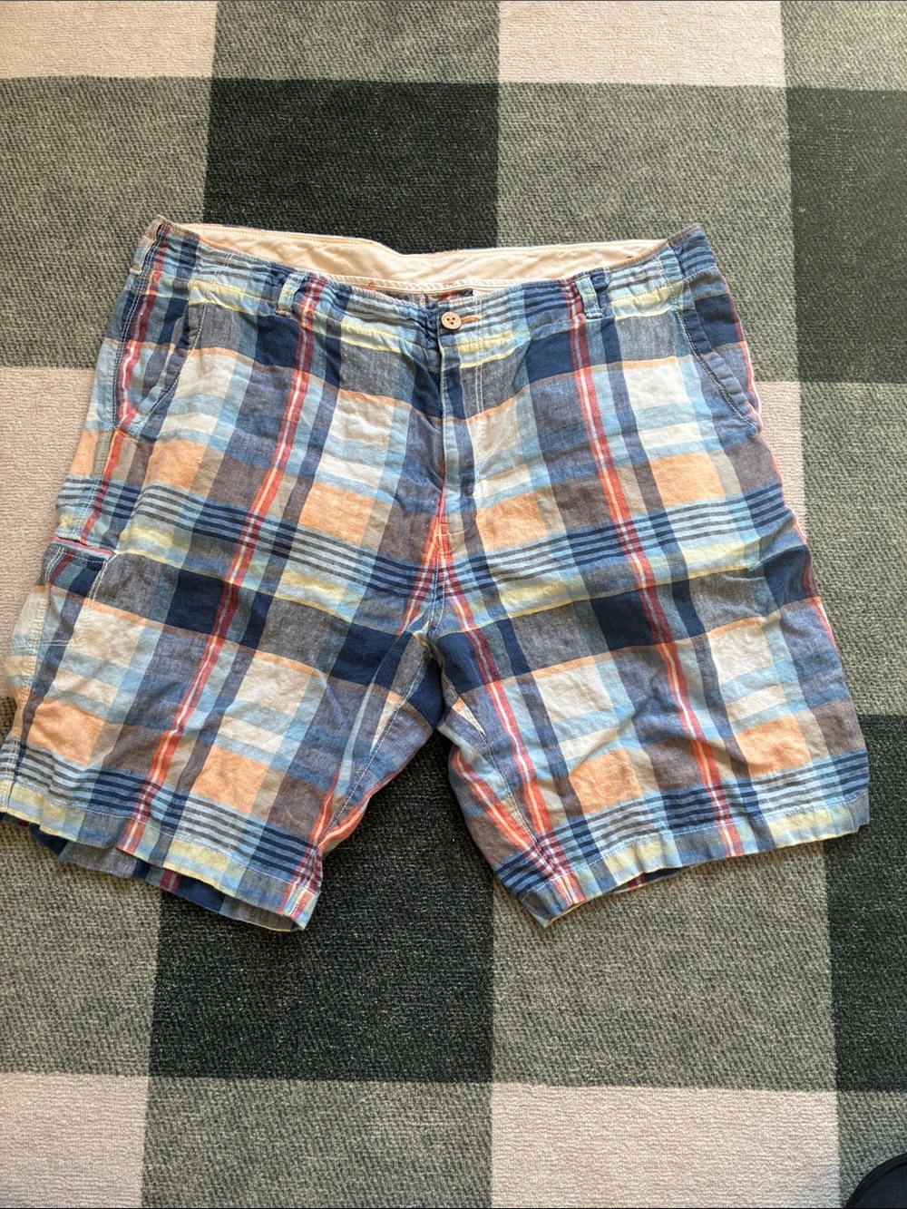 Tommy Bahama Linen Multicolor Plaid Shorts